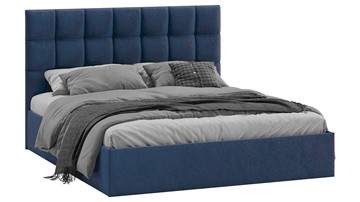 Двуспальная кровать Эмбер тип 1 (Микровелюр Wellmart Blue) в Тамбове