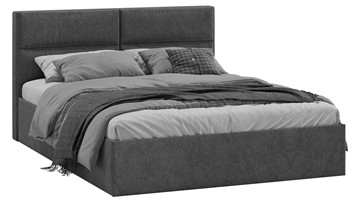Кровать 2-спальная Глосс Тип 1 (Микровелюр Wellmart Graphite) в Тамбове