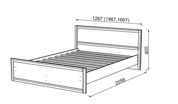 Спальная кровать Камелия, 1600, шимо светлый/белый кожзам в Тамбове - предосмотр 1