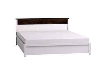Двуспальная кровать Норвуд 31 с гибкими ламелями дерево, Белый-Орех шоколадный в Тамбове