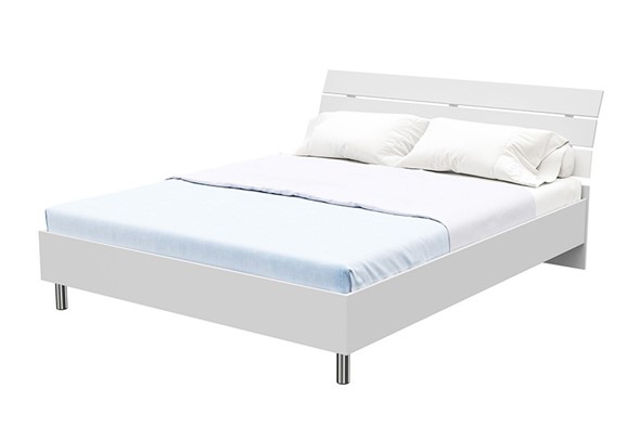 Двуспальная кровать Rest 1, 160х200, ЛДСП (Белый) в Тамбове - изображение