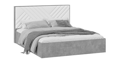 Кровать 2-х спальная с подъемным механизмом Хилтон Тип 1 без заглушины (Ателье светлый/Белый) в Тамбове