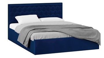 Кровать двуспальная с подъемным механизмом Порто (Велюр Confetti Blue) без заглушины в Тамбове