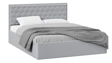 Кровать 2-спальная с подъемным механизмом Порто (Велюр Confetti Silver) с заглушиной в Тамбове