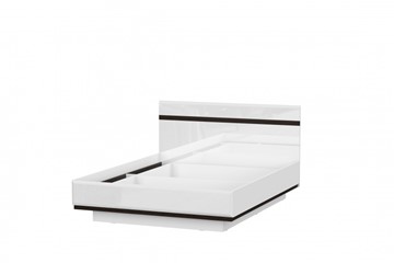 Спальная кровать Соло универсальная 1,6х2,0, белый/белый глянец/венге в Тамбове