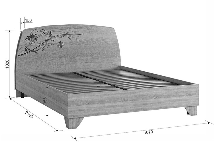 Кровать двуспальная Виктория-1 1.6, Белое дерево в Тамбове - изображение 3
