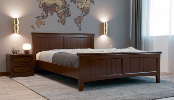 Спальная кровать Грация-4 (Орех) 140х200 в Тамбове - изображение