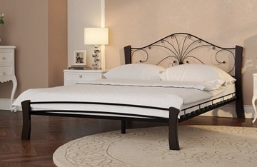 Полуторная кровать Фортуна 4 Лайт, 1400, черный/шоколад в Тамбове
