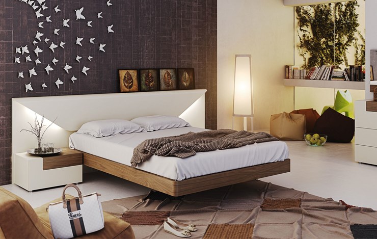 Полуторная кровать Elena с подсветкой (160x200) в Тамбове - изображение 1