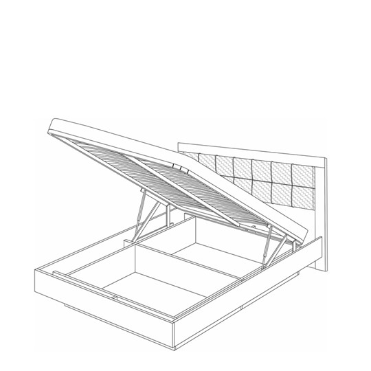 Кровать с подъемным ортопедическим основанием ПАРМА НЕО-5 1400, лиственница темная / экокожа дила в Тамбове - изображение 2