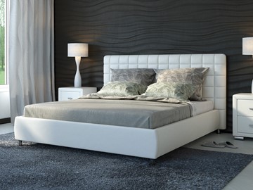 Спальная кровать Corso-3 160х200, Экокожа (Белый) в Тамбове