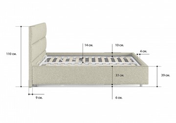Двуспальная кровать с механизмом Omega 160х200 в Тамбове - предосмотр 2