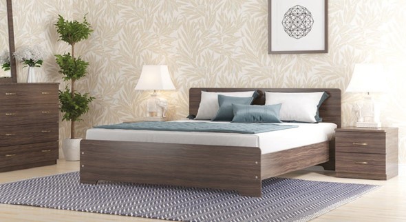 Кровать 2-спальная Золушка, 160х200 с основанием, венге в Тамбове - изображение