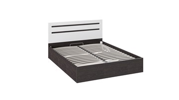 2-спальная кровать с подъемным механизмом Фьюжн ТД-260.01.04 (Белый глянец, Венге Линум) в Тамбове