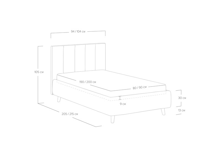 Кровать с механизмом 1-спальная Alma 90х200 в Тамбове - изображение 4