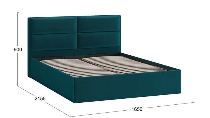 Кровать с подъемным механизмом Глосс Тип 1 (Велюр Confetti Izumrud) в Тамбове - изображение 1