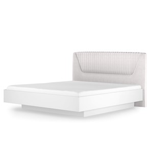 Кровать с подъемным механизмом Кураж Марсель-11 (Белый, ткань Catania white) 1400 в Тамбове
