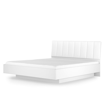 Кровать с механизмом двуспальная Марсель-7 (Белый, экокожа polo белая) 1600 в Тамбове - изображение