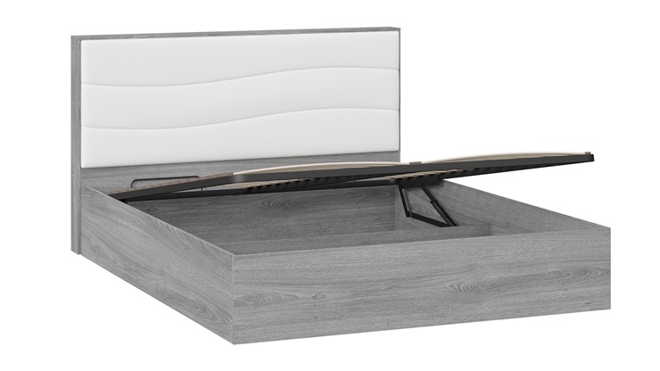 Кровать с подъемным механизмом Миранда тип 1 (Дуб Гамильтон/Белый глянец) в Тамбове - изображение 3