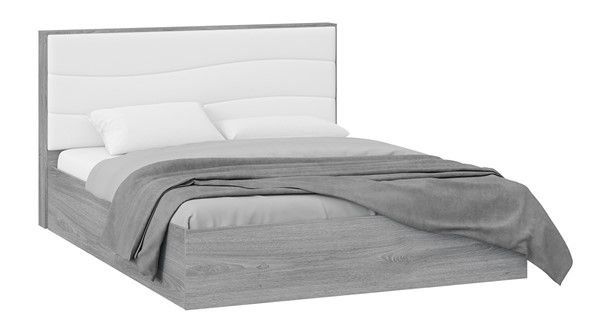 Кровать с подъемным механизмом Миранда тип 1 (Дуб Гамильтон/Белый глянец) в Тамбове - изображение