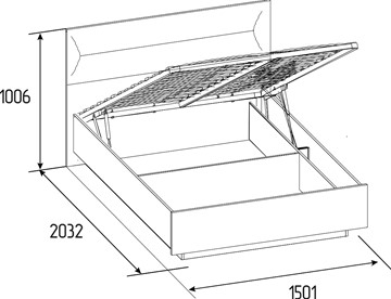 Кровать с механизмом полуторная Neo 308 Люкс (1400) в Тамбове - предосмотр 4
