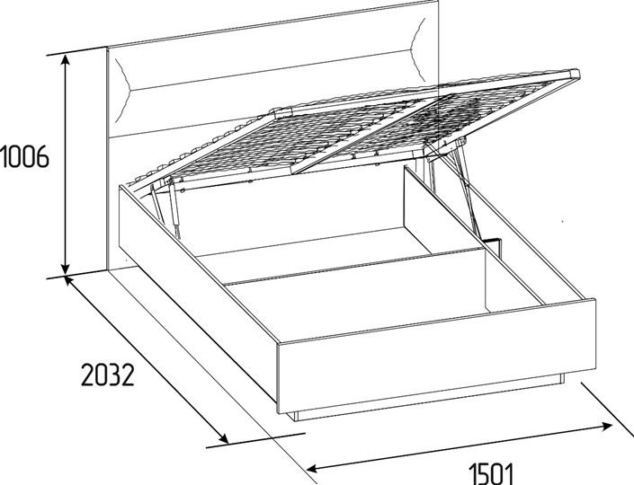 Кровать с механизмом полуторная Neo 308 Люкс (1400) в Тамбове - изображение 4