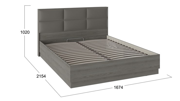 Кровать с подъемным механизмом с мягким изголовьем Либерти, Хадсон/Ткань Грей СМ-297.01.002 в Тамбове - изображение 2