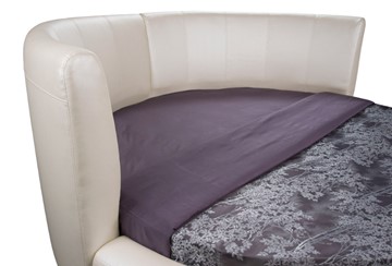 Круглая кровать Luna 200х200, Экокожа (Коричневый) в Тамбове - предосмотр 1