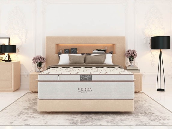 Кровать 2-х спальная Smart Compact/Podium M 160х200, Флок (Велсофт Бежевый) в Тамбове - изображение