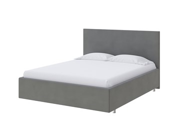 Спальная кровать Flat 90х200, Велюр (Forest 17 Серый) в Тамбове