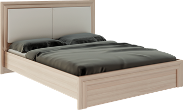 Кровать в спальню Глэдис М31 (Шимо светлый/Белый текстурный) в Тамбове - предосмотр