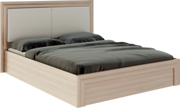 Двуспальная кровать с механизмом Глэдис М32 (Шимо светлый/Белый текстурный) в Тамбове - предосмотр