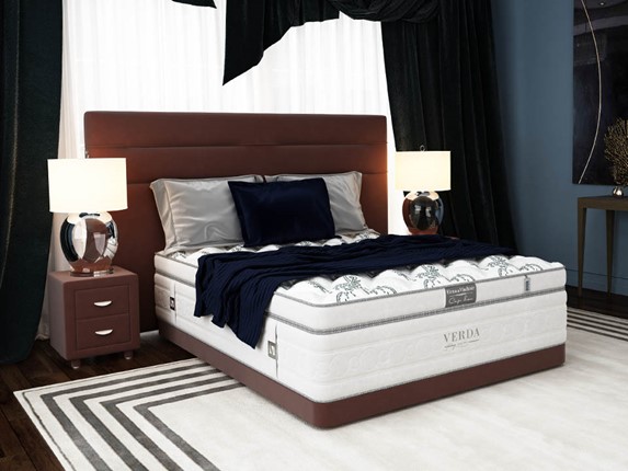 Кровать спальная Modern/Basement 180х200, Флок (Велсофт Спелая слива) в Тамбове - изображение