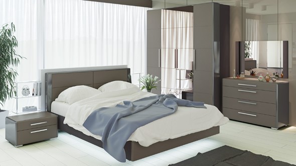 Гарнитур в спальню Наоми №3, цвет Фон серый, Джут в Тамбове - изображение