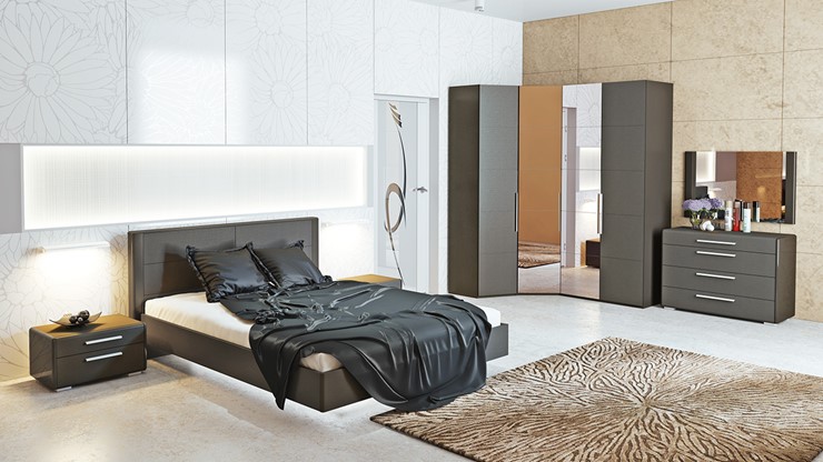 Модульная спальня Наоми №1, цвет Фон серый, Джут в Тамбове - изображение 5