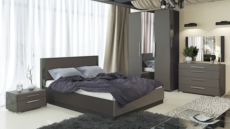 Модульная спальня Наоми №1, цвет Фон серый, Джут в Тамбове - изображение 6