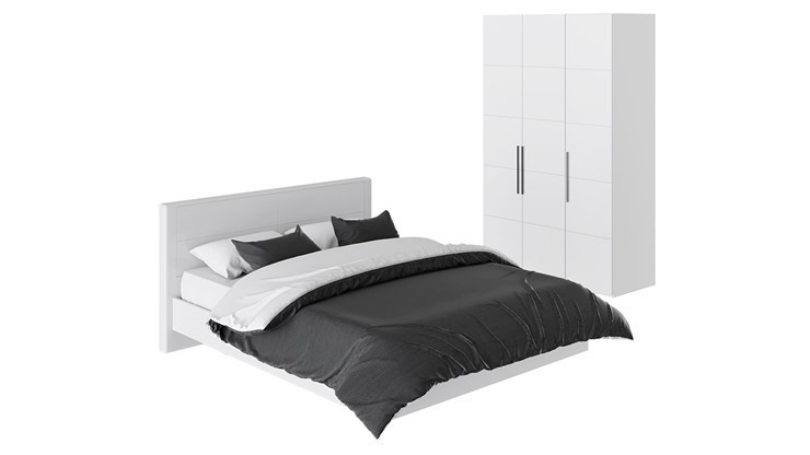 Модульная спальня Наоми №3, цвет Белый глянец в Тамбове - изображение 7