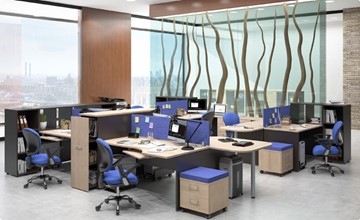 Комплект офисной мебели Xten в опенспэйс для четырех сотрудников в Тамбове - предосмотр 6