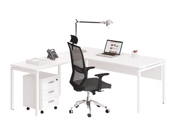 Офисный комплект мебели А4 (металлокаркас DUE) белый премиум / металлокаркас белый в Тамбове