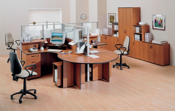Комплект офисной мебели ДИН-Р (французский орех) в Тамбове - изображение 1