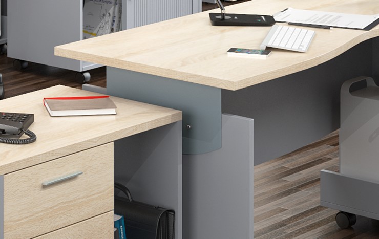 Комплект офисной мебели OFFIX-NEW для 4 сотрудников с двумя шкафами в Тамбове - изображение 2