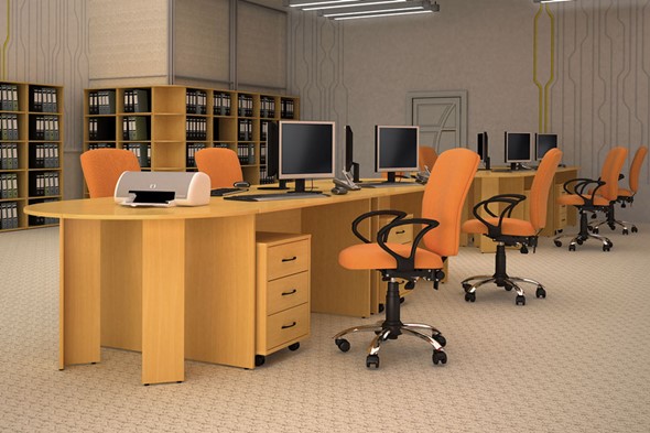 Офисный набор мебели Классик рабочее место для опенспэйса (фрифло) в Тамбове - изображение