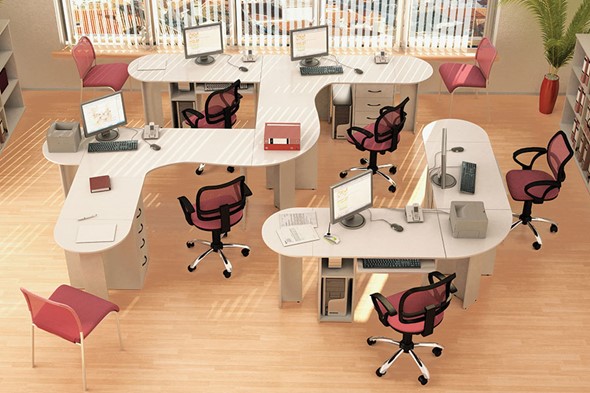 Набор мебели в офис Классик для 5 сотрудников в Тамбове - изображение
