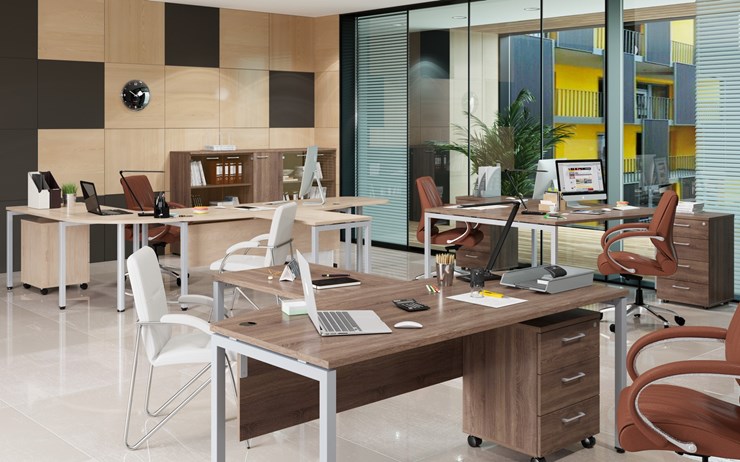 Офисный комплект мебели Xten S 1 - один стол с приставным брифингом в Тамбове - изображение