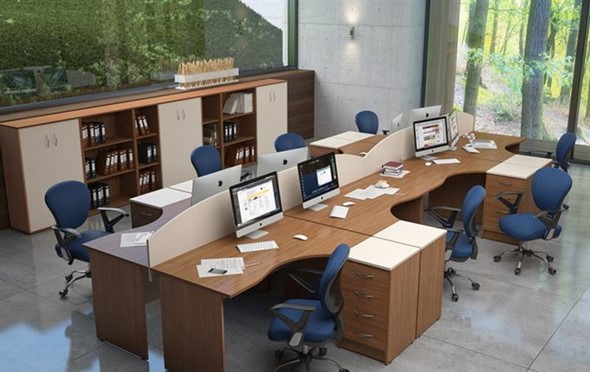Набор мебели в офис IMAGO - рабочее место, шкафы для документов в Тамбове - изображение