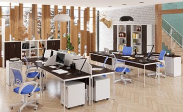Офисный комплект мебели Imago S - два стола, две тумбы в Тамбове