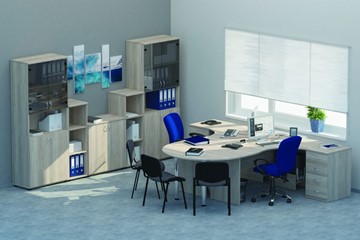 Офисный комплект мебели Twin для 2 сотрудников с совмещенными столами в Тамбове - предосмотр
