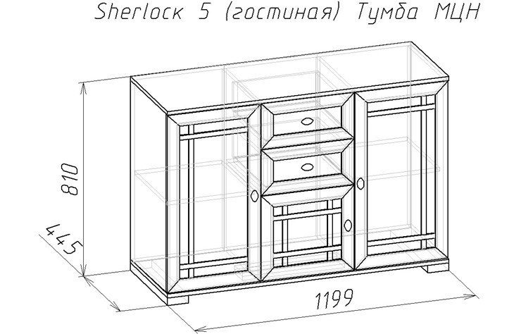 Тумба Sherlock 5 МЦН, Дуб сонома в Тамбове - изображение 3