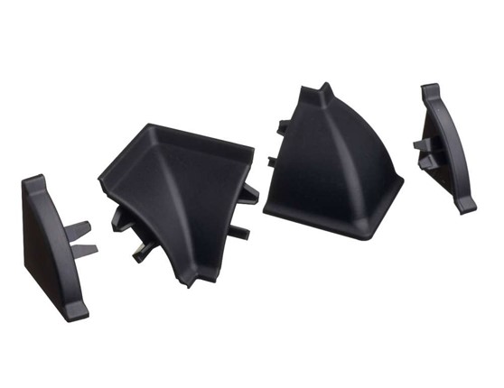 Комплект углов и заглушек для плинтуса Rehau, черный 98104 в Тамбове - изображение