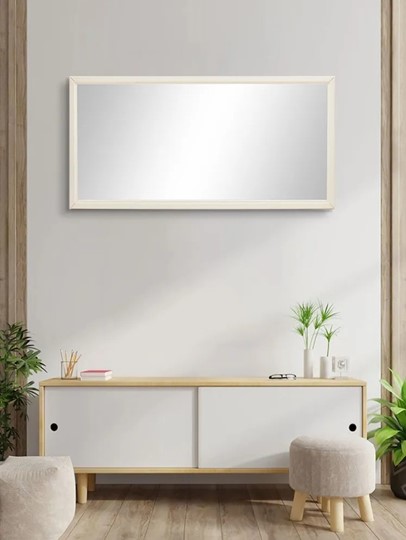 Зеркало навесное в гардероб Ника (Слоновая кость) 119,5 см x 60 см в Тамбове - изображение 8